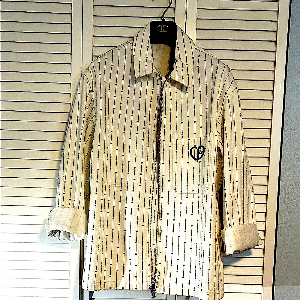 Dior White Jacket With Black Pattern - image 1